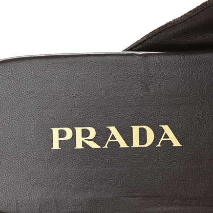 Prada Suede Crisscross Slide Sandals 38.5 Moro 7 of 8