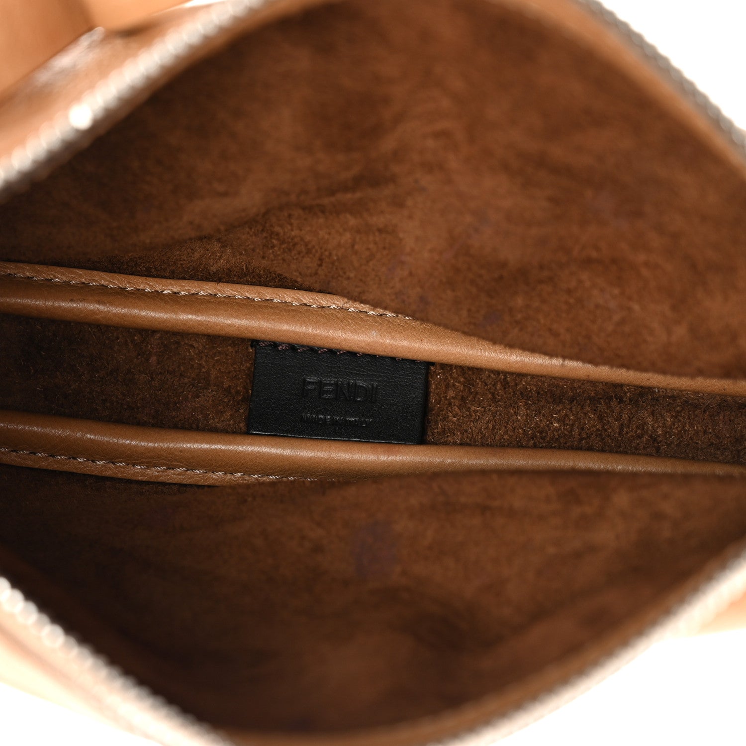 Fendi Vitello Mini Simply Fendi Shoulder Bag Miele Scuro 8 of 20