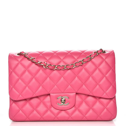 Chanel Lambskin Quilted Jumbo Double Flap Fuchsia 1 of 8