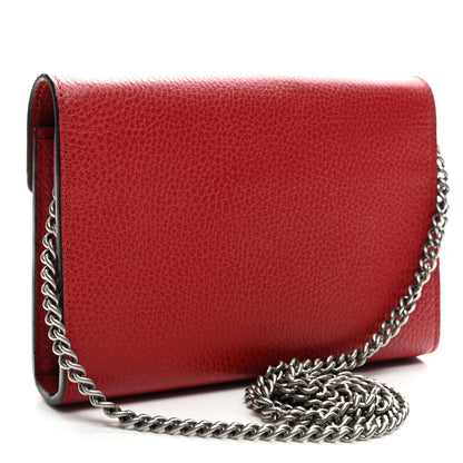 Gucci Calfskin Mini Dionysus Chain Wallet Hibiscus Red 3 of 13