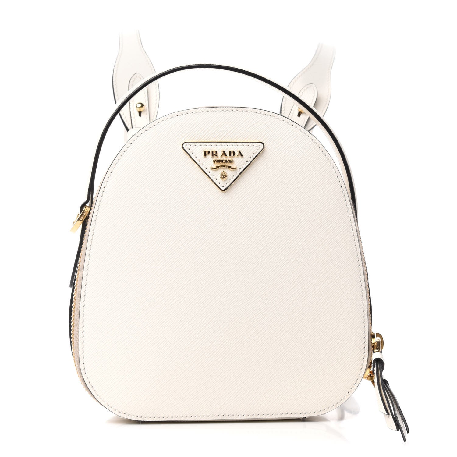 Prada Saffiano Lux Mini Odette Backpack Bianco 1 of 7