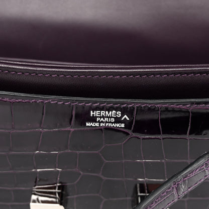 Hermes Shiny Niloticus Crocodile Constance Elan 25 Amethyste 6 of 10