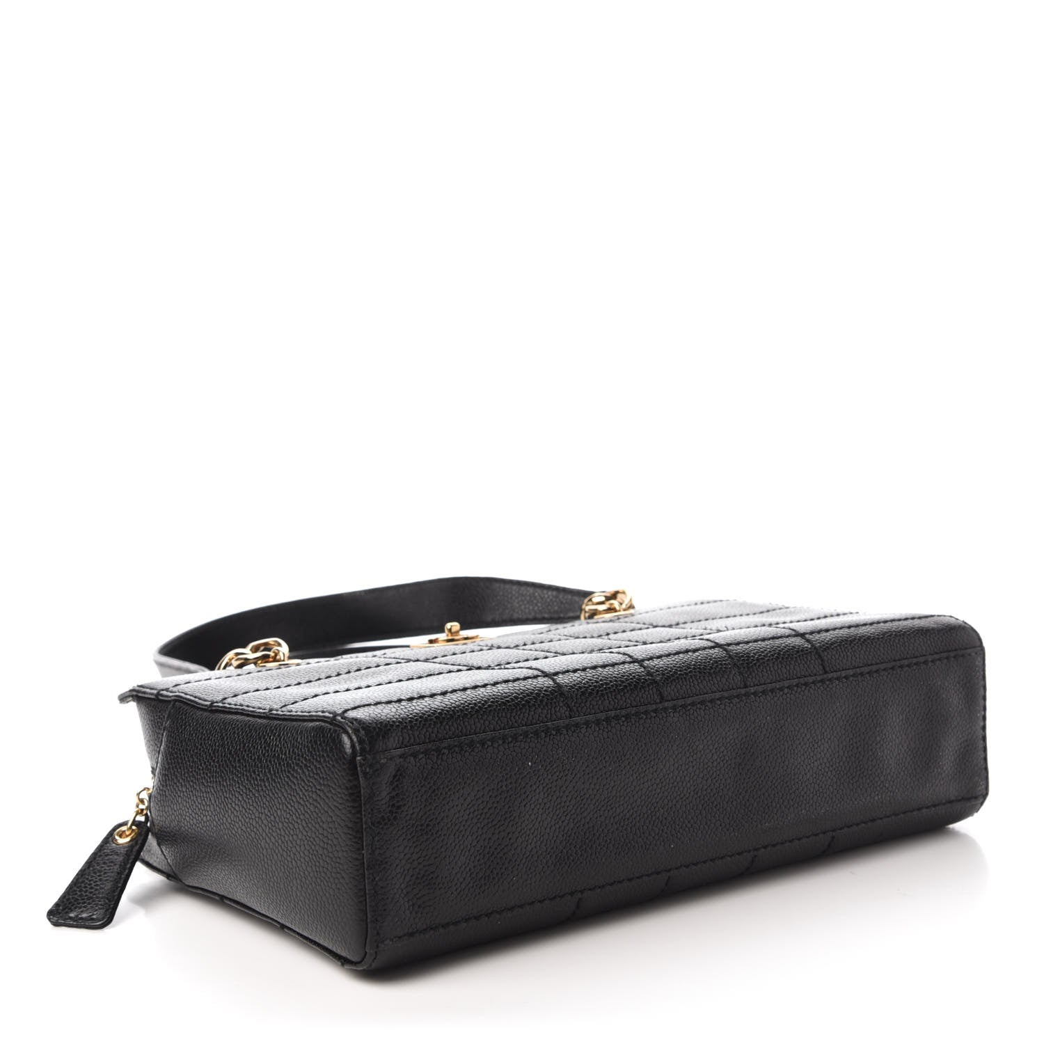 Chanel Caviar Chocolate Bar Quilted Shoulder Bag Black 4 of 10