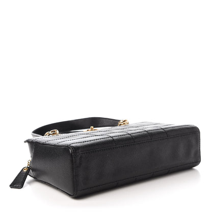 Chanel Caviar Chocolate Bar Quilted Shoulder Bag Black 4 of 10