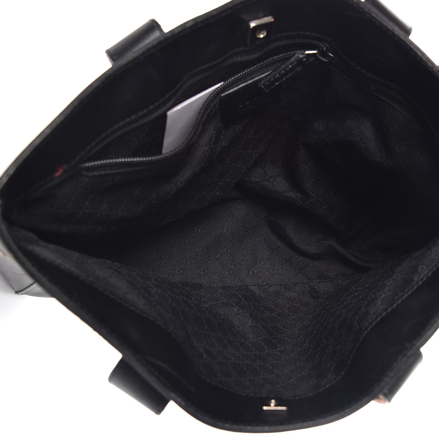 Calfskin Web Tote Black