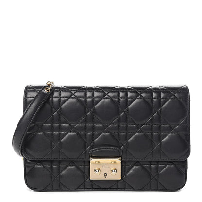 Christian Dior Lambskin Cannage Miss Dior Promenade Pouch Black 1 of 12
