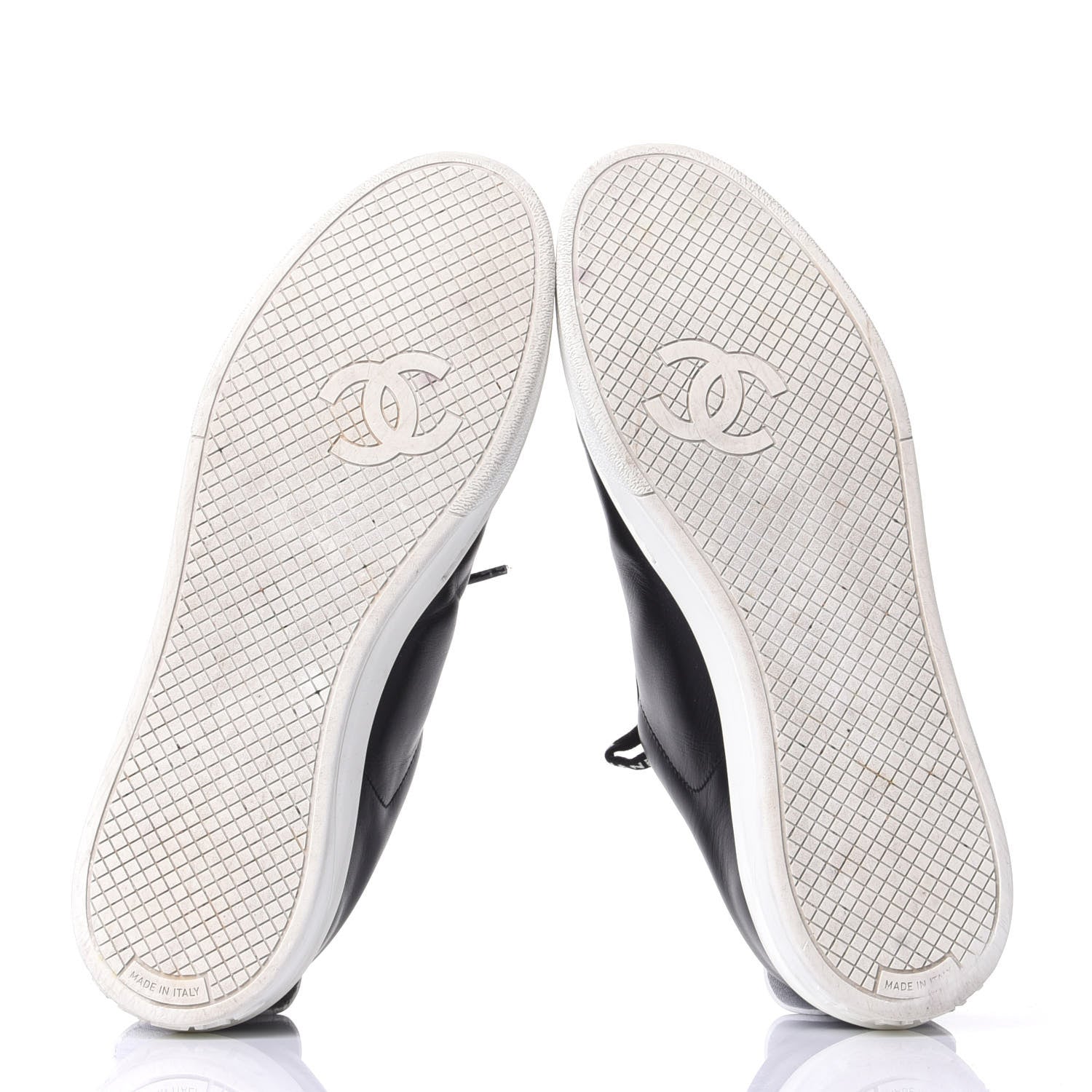 Chanel Calfskin CC Womens Sneakers 40.5 Black 7 of 11