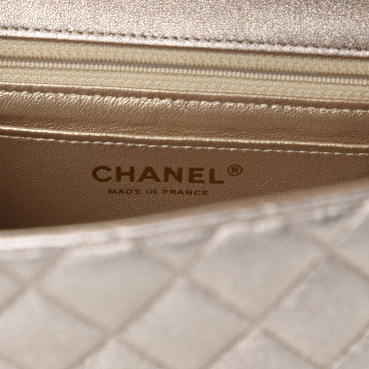 Chanel Metallic Lambskin Quilted Mini Square Flap Gold 8 of 10