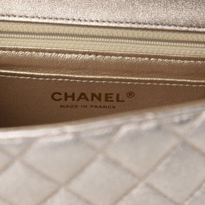Chanel Metallic Lambskin Quilted Mini Square Flap Gold 8 of 10