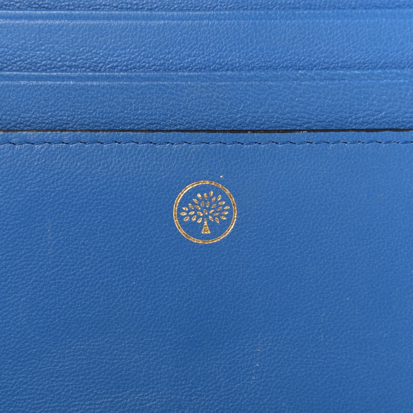 Small Classic Grain Tri-fold Wallet Blue