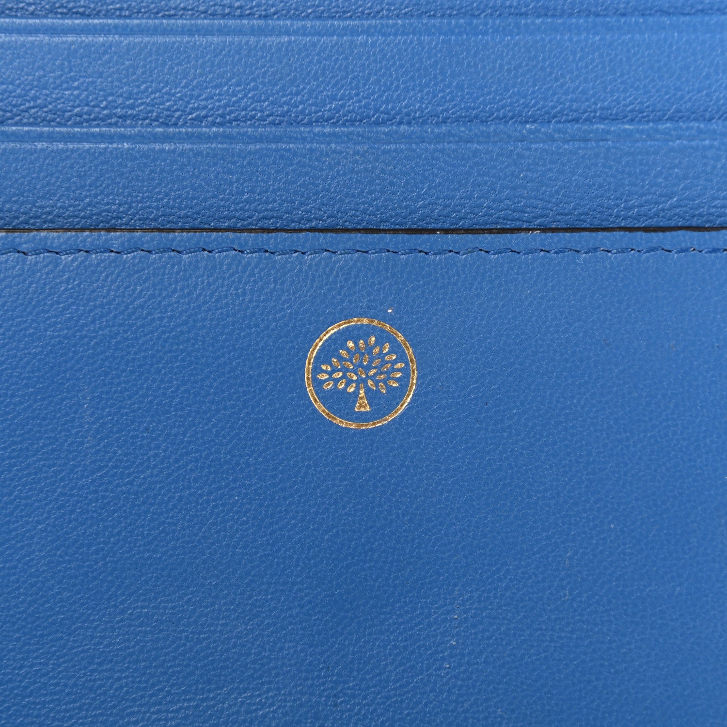Mulberry Small Classic Grain Tri-fold Wallet Blue 7 of 13
