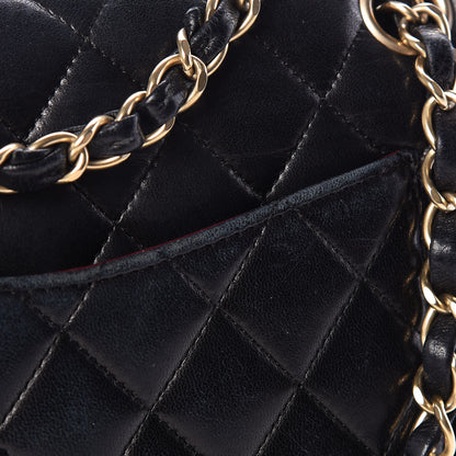 Chanel Lambskin Quilted Medium Double Flap Black 9 of 20