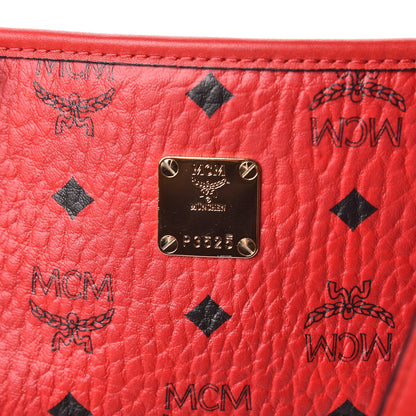 MCM Visetos Medium Anya Shopper Tote Ruby Red 10 of 12