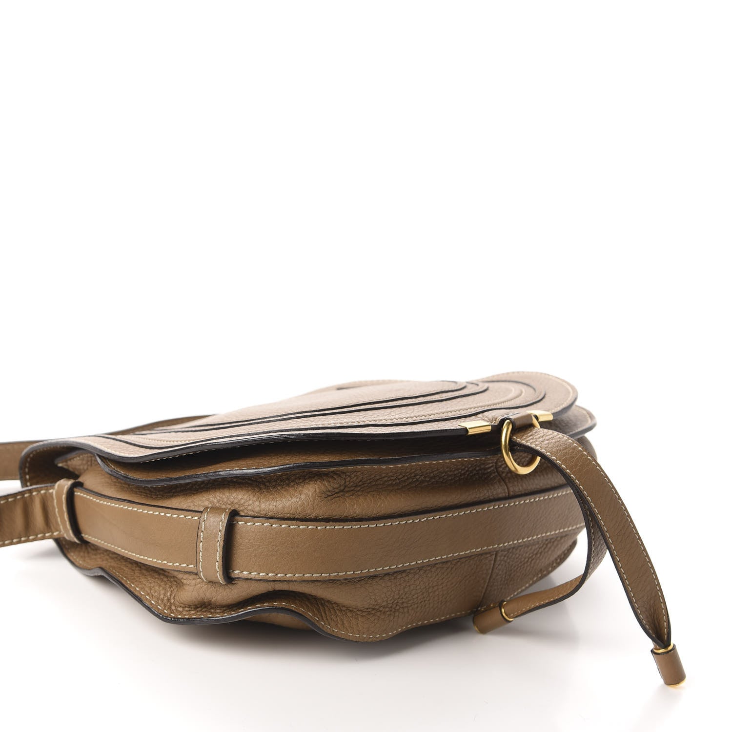 Chloe Calfskin Medium Marcie Round Crossbody Bag Nut 4 of 10