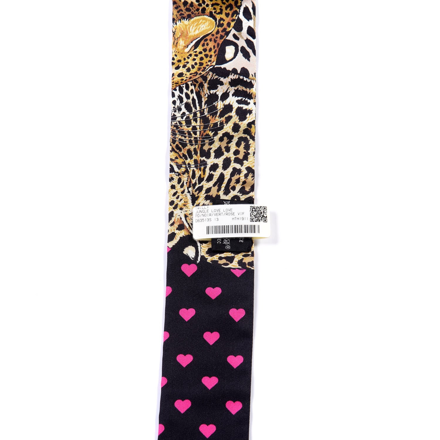 Hermes Silk Jungle Love Love Twilly Black Vert Rose Vif 3 of 4