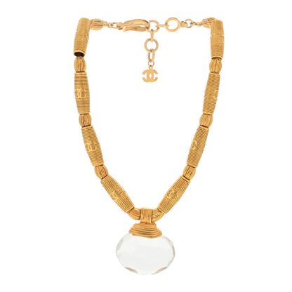 Chanel Crystal Necklace Gold 2 of 3