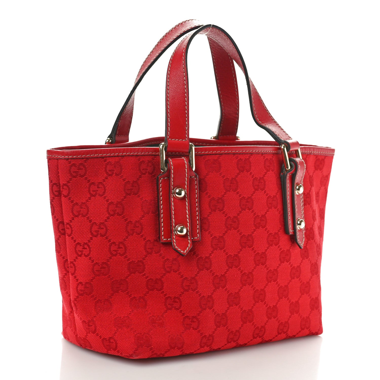 Gucci Monogram Small Jolicoeur Tote Red 3 of 11