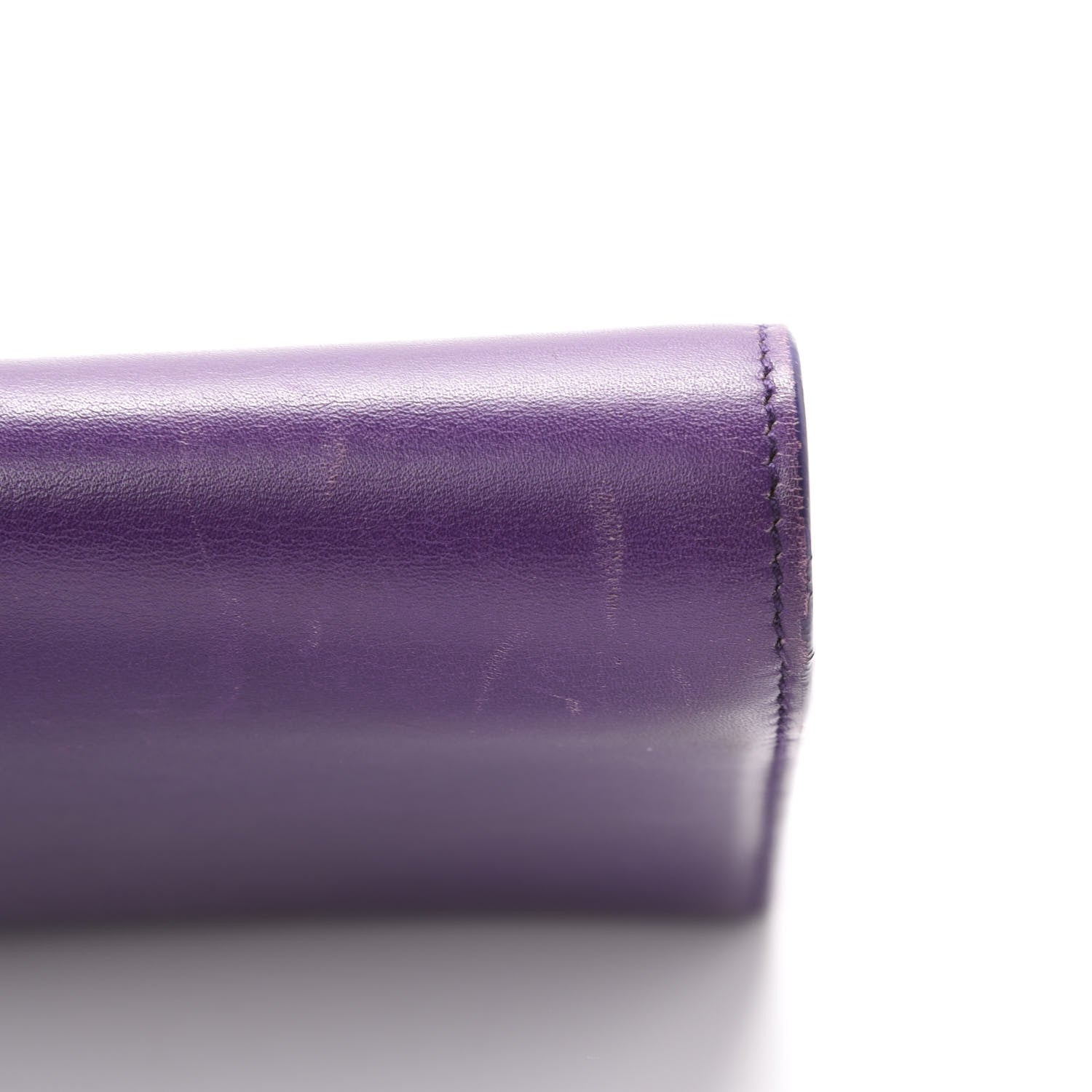 Saint Laurent Textured Calfskin Classic Y Ligne Clutch Purple 13 of 14