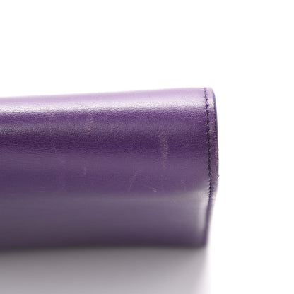 Saint Laurent Textured Calfskin Classic Y Ligne Clutch Purple 13 of 14