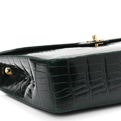 Chanel Alligator Jumbo Single Flap Green 5 of 10