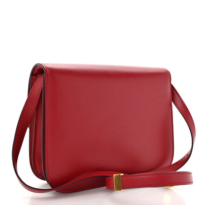 Celine Box Calfskin Medium Classic Box Flap Bag Red 3 of 14
