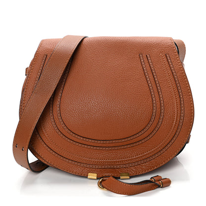 Chloe Calfskin Medium Marcie Round Crossbody Bag Tan 1 of 8