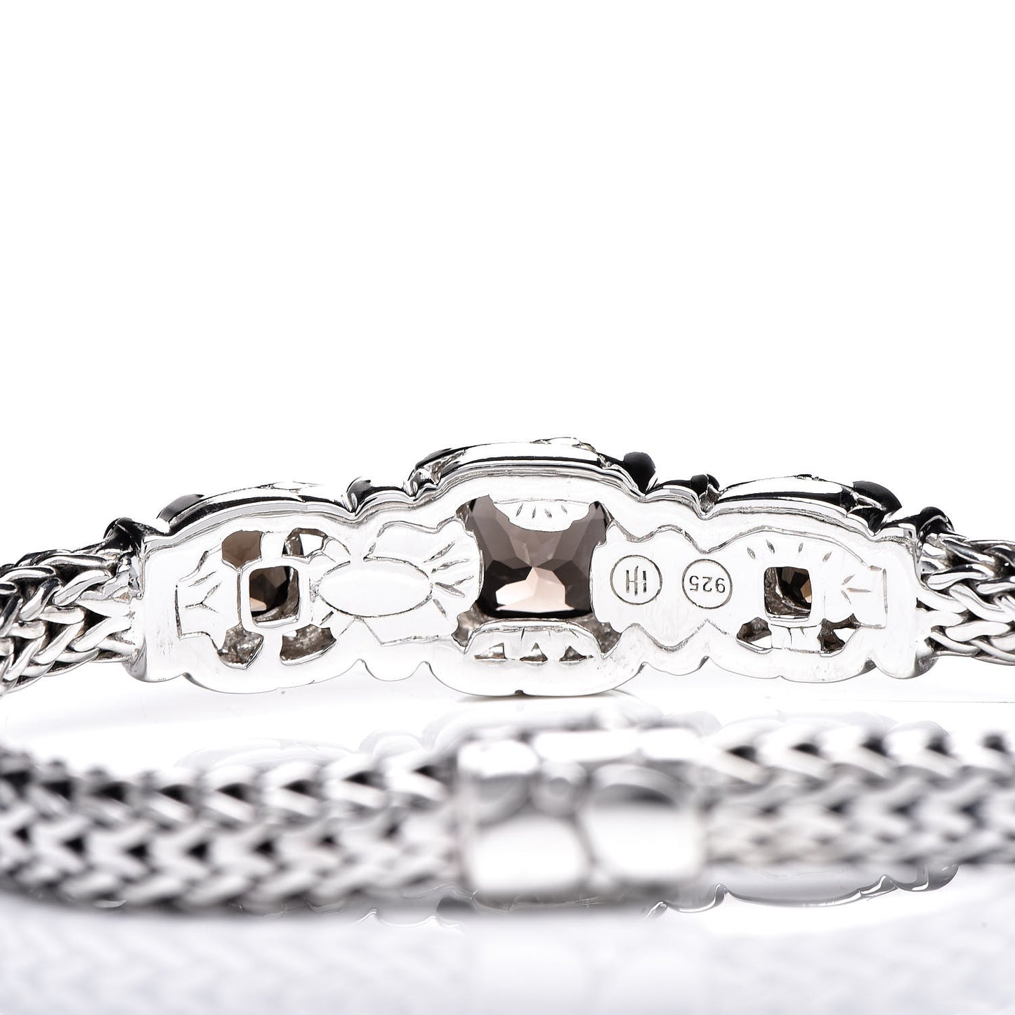 Sterling Silver Smoky Quartz Batu Kali Bracelet
