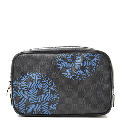 Louis Vuitton Damier Graphite Rope Nemeth Toilet Pouch GM Blue 1 of 7