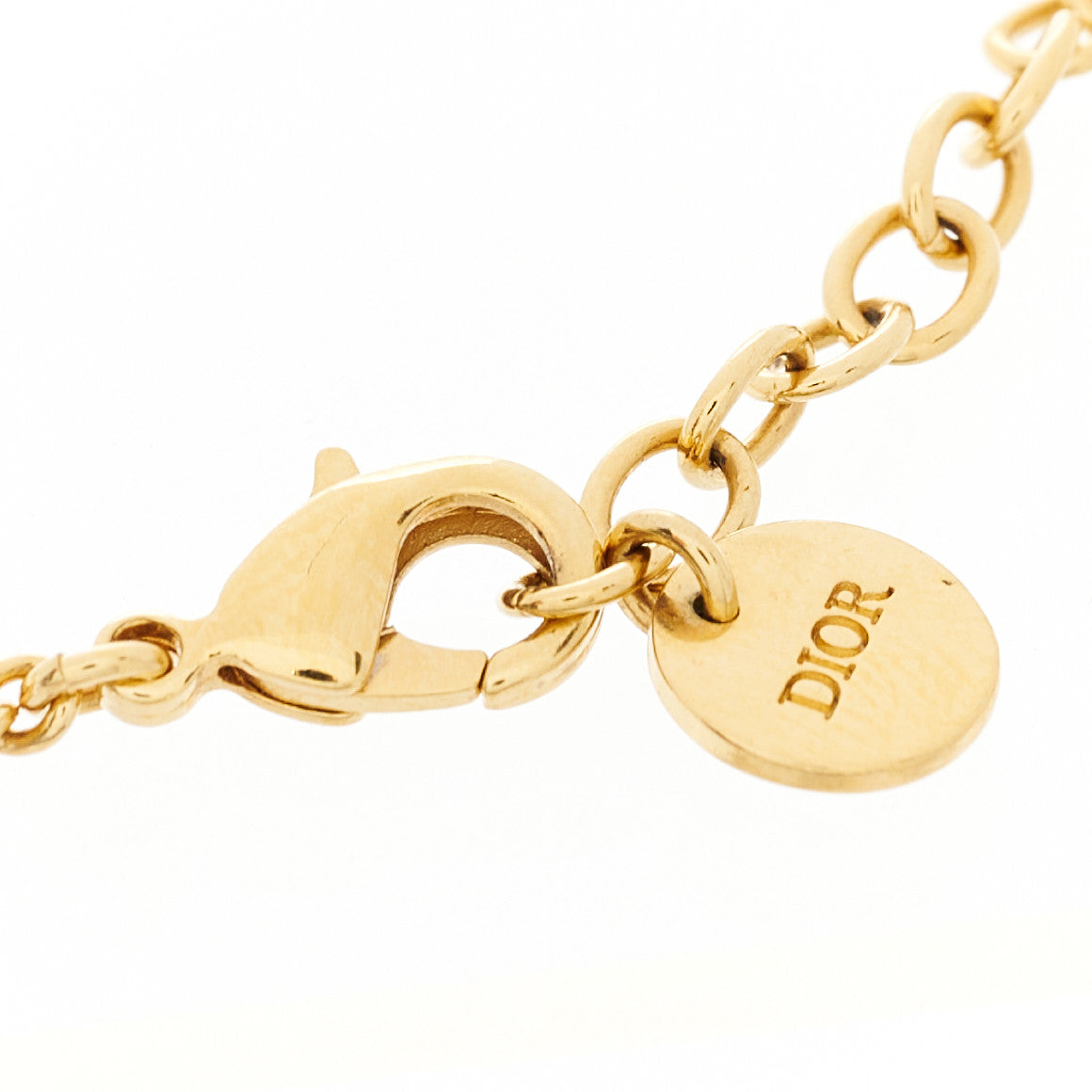 Crystal Diorable Clover Logo Bracelet Gold