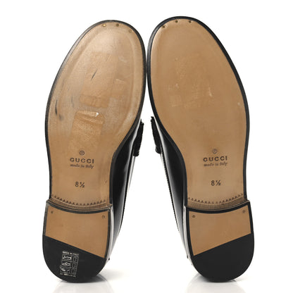 Gucci Calfskin Mens Interlocking G Millennial Ribot Loafers 8.5 Black 6 of 12