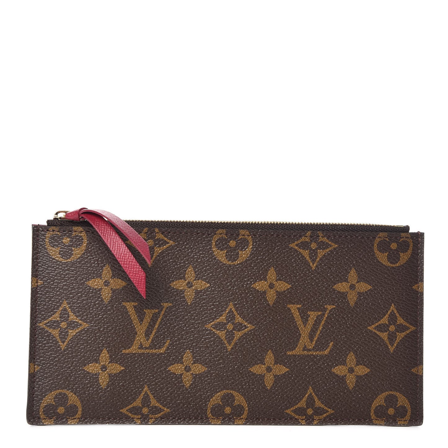 Monogram Felicie Chain Wallet Zippered Insert Fuchsia