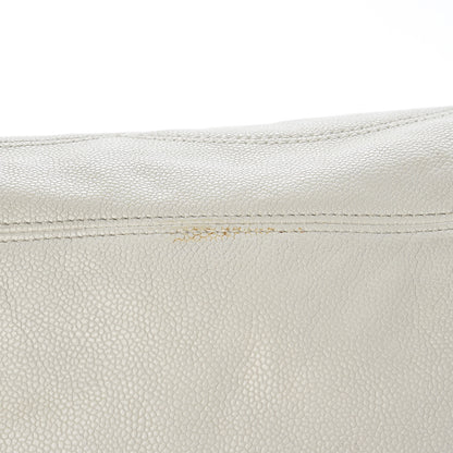 Chanel Distressed Caviar XL Coco Cabas White 12 of 16
