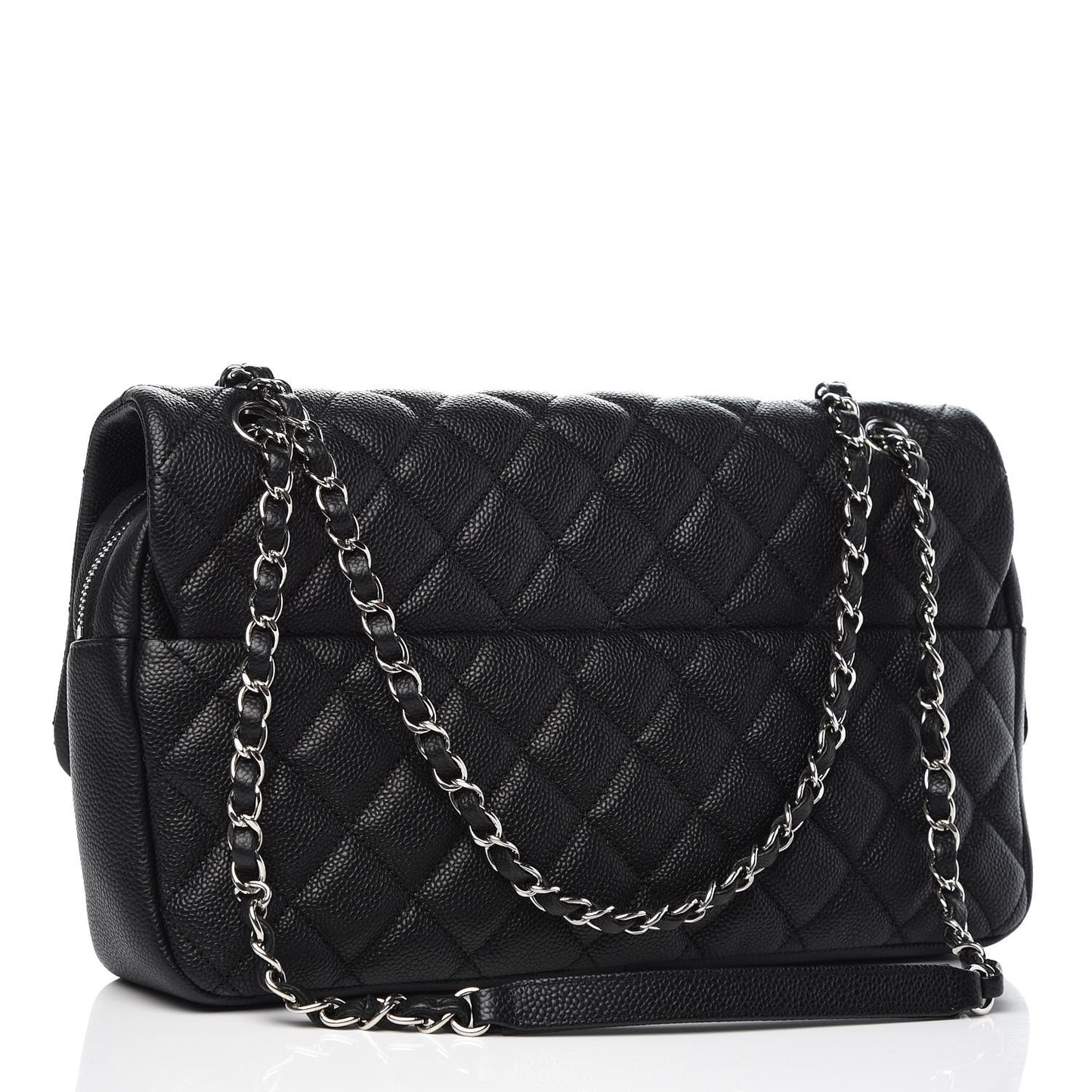 Caviar Quilted Jumbo Easy Flap Black