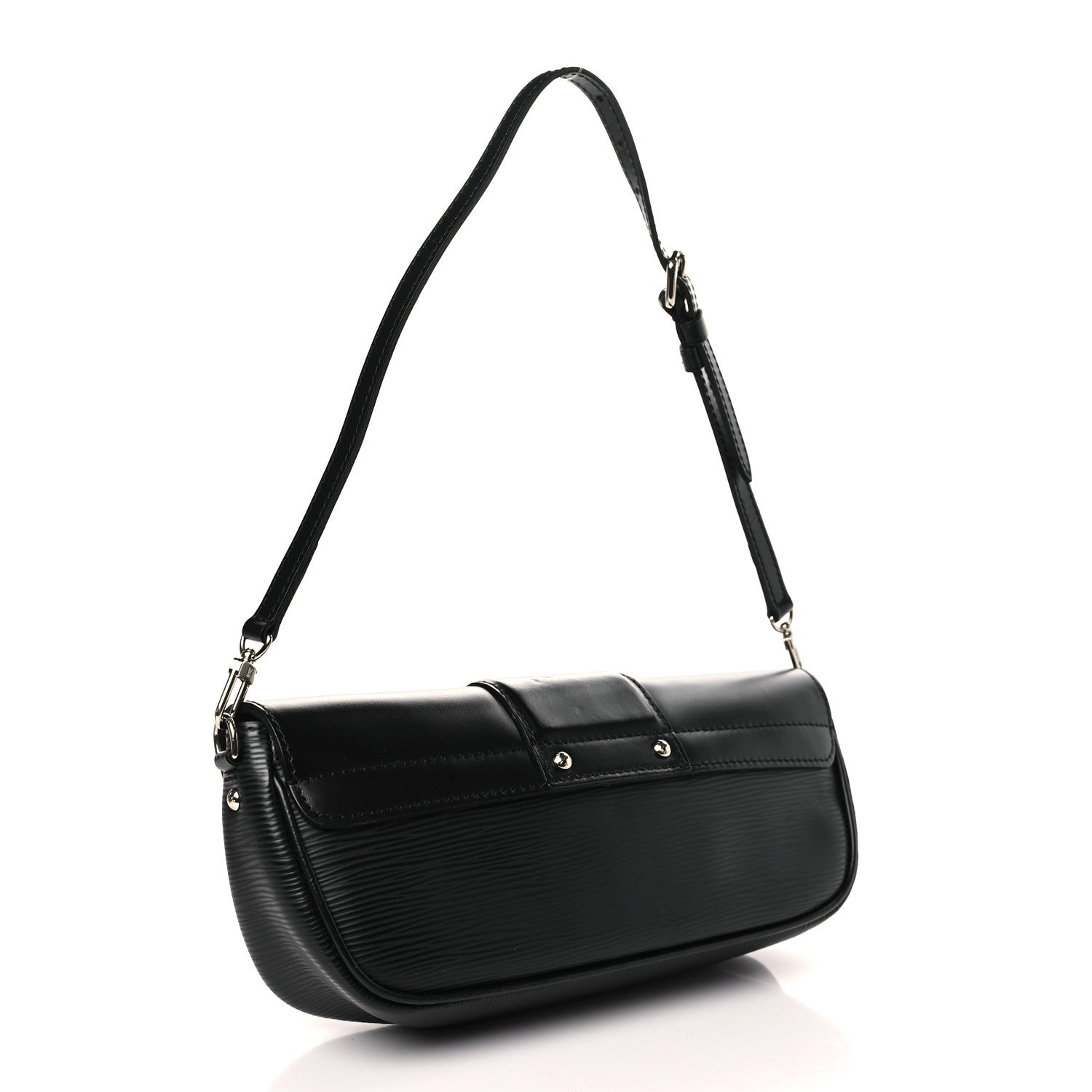 Louis Vuitton Epi Montaigne Clutch Black 3 of 8