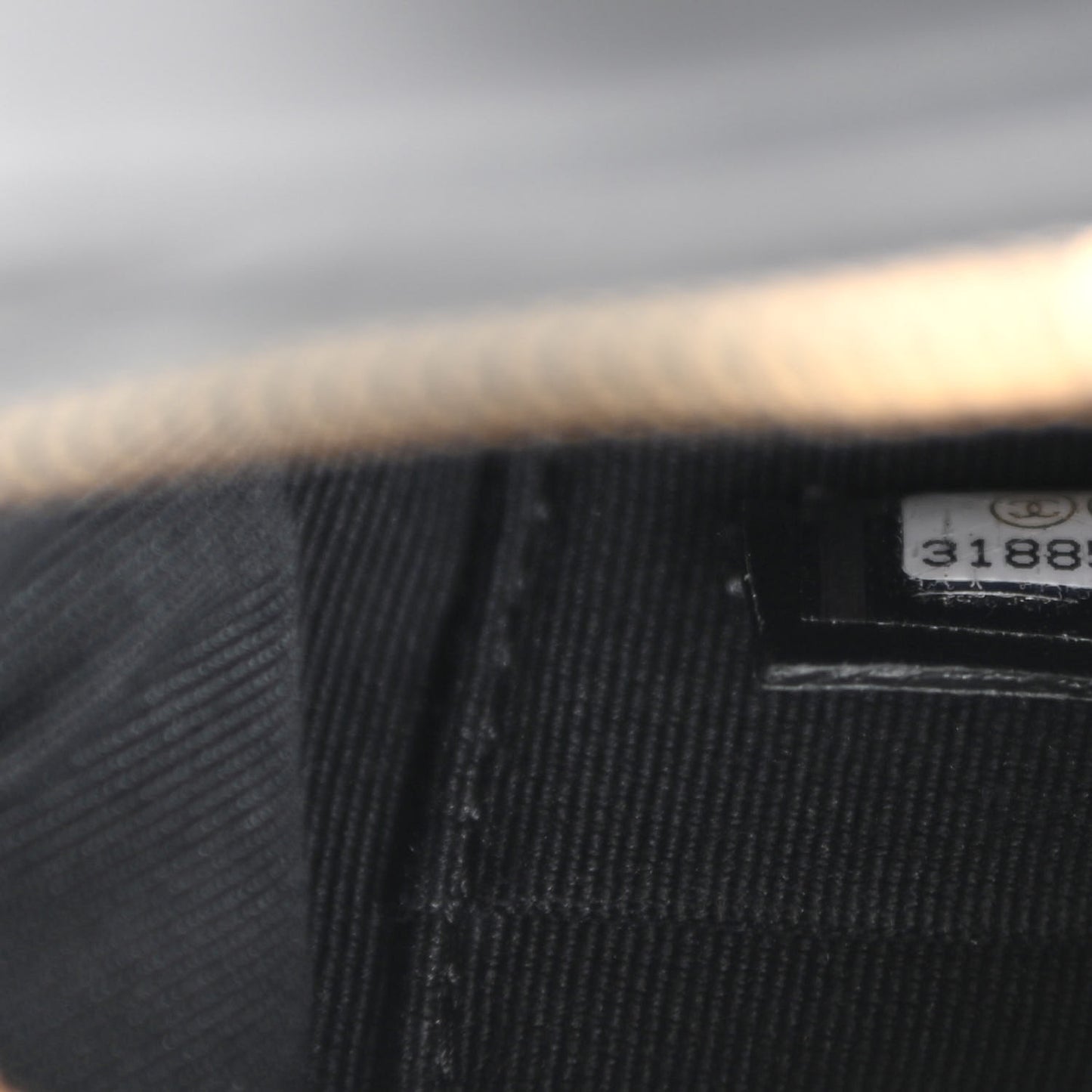 Nylon Grosgrain Quilted Lifestyle Clutch with Chain Black