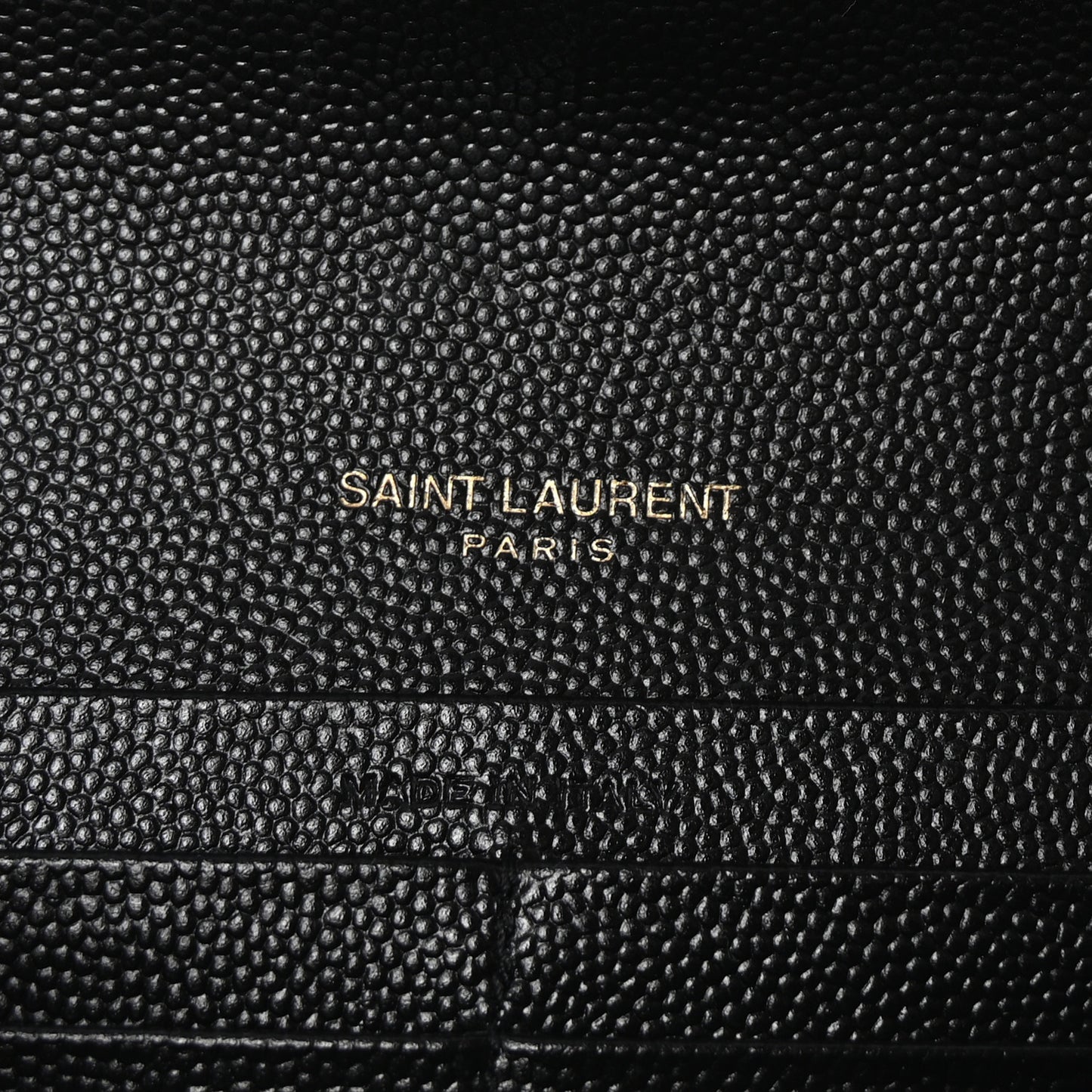 Grain De Poudre Matelasse Chevron Monogram Flap Wallet Black