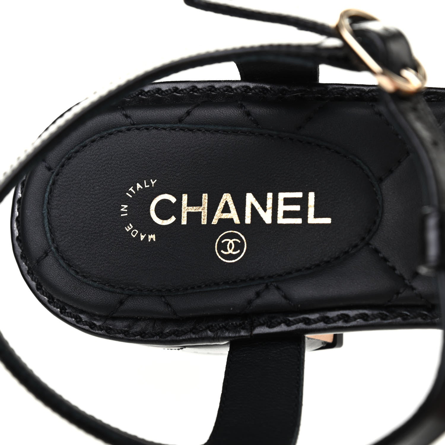 Chanel Calfskin Medallion CC Thong Sandals 39 Black 6 of 8