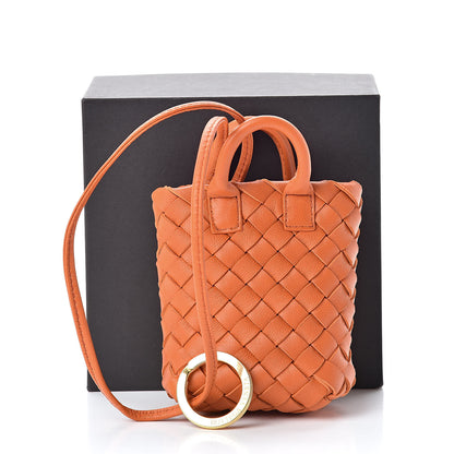 Bottega Veneta Nappa Intrecciato Maxi Cabat Bag Charm Burned Orange 5 of 5