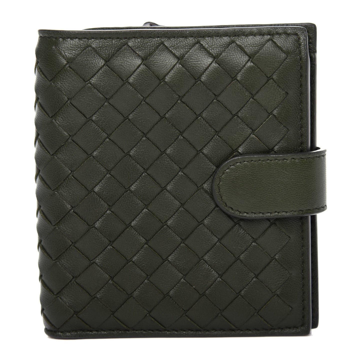 Nappa Intrecciato Mini Wallet Moss
