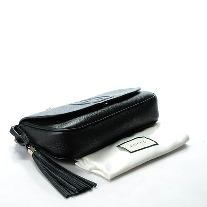 Gucci Pebbled Calfskin Medium Soho Flap Crossbody Black 4 of 7