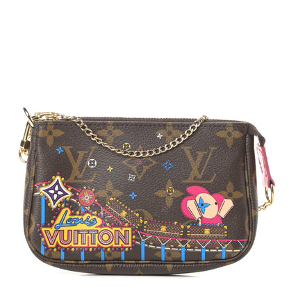Louis Vuitton Monogram 2020 Christmas Animation Roller Coaster Mini Pochette Accessories Pivoine 1 of 7