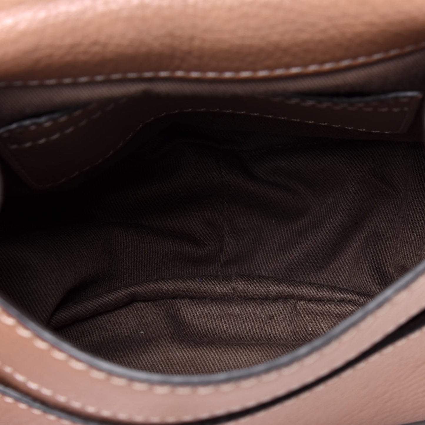 Calfskin Mini Marcie Round Crossbody Bag Nut