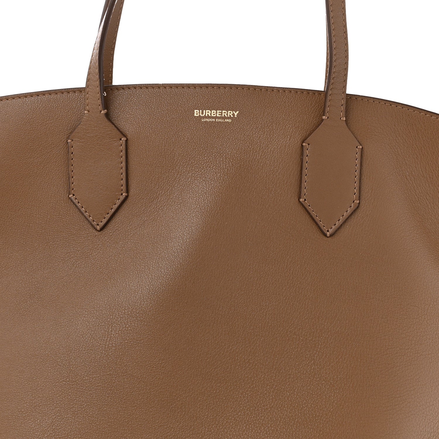 Burberry Calfskin Medium Society Tote Dusty Caramel 8 of 13