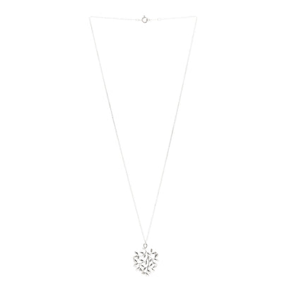 Tiffany Sterling Silver Paloma Picasso Olive Leaf Heart Branch Pendant Necklace 3 of 4