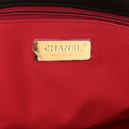 Chanel Lambskin Quilted Chanel 19 East West Shopping Bag Black 5 of 11