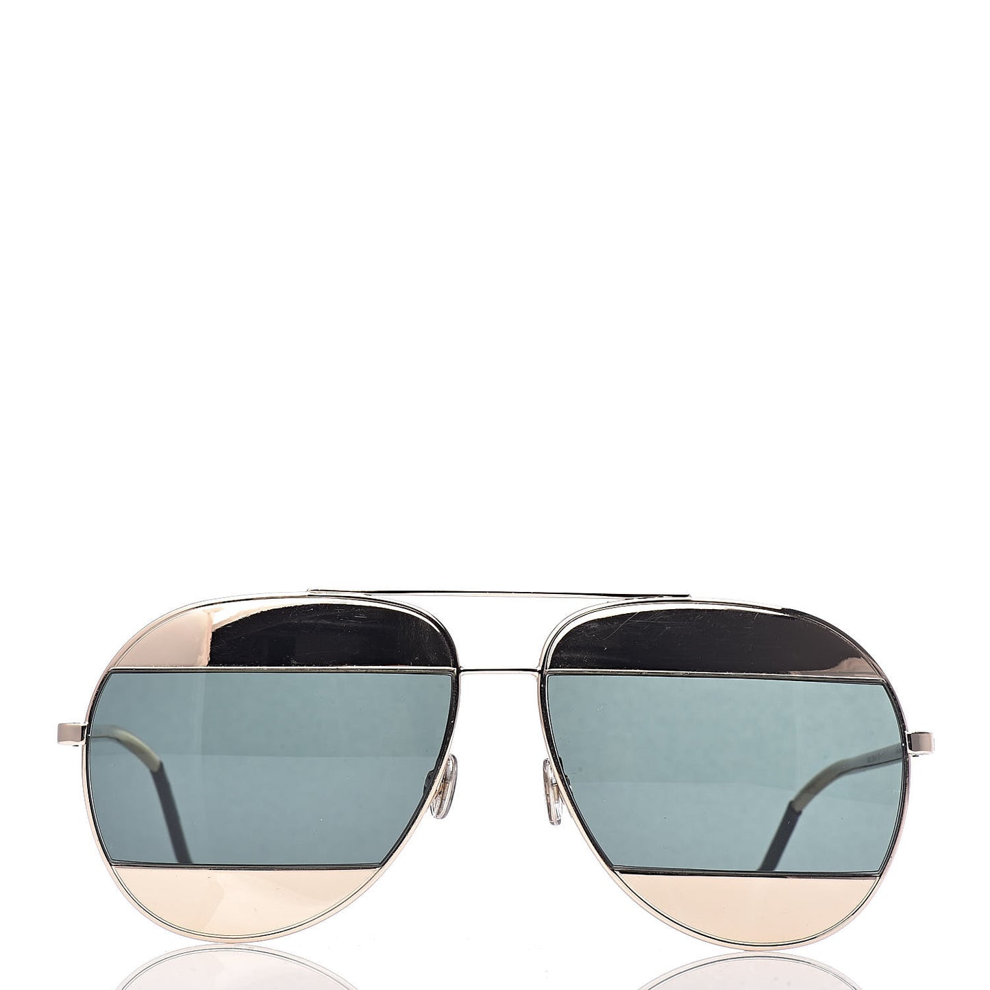 Split 1 Aviator Sunglasses Gold Silver