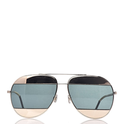 Christian Dior Split 1 Aviator Sunglasses Gold Silver 2 of 7