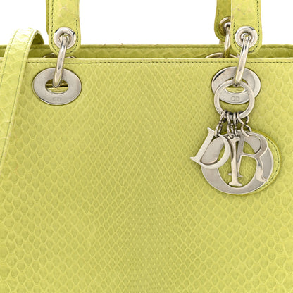 Christian Dior Snakeskin Medium Lady Dior Green 8 of 15