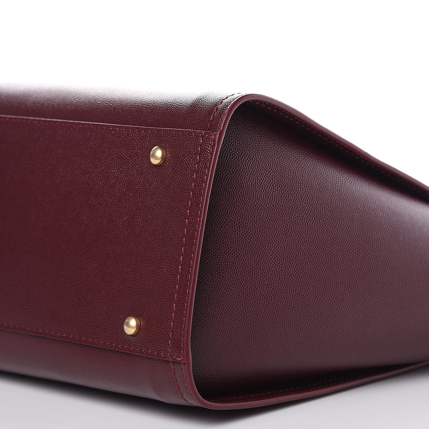 Caviar Small Studded Deauville Tote Burgundy