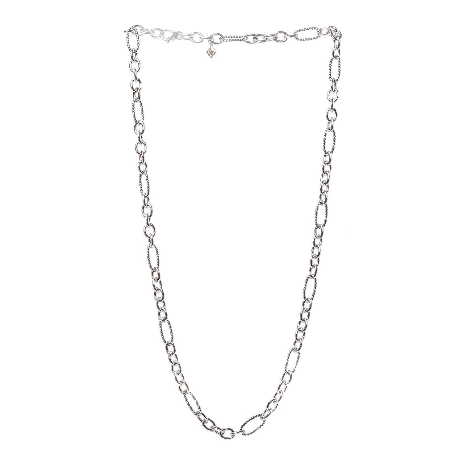 David Yurman Sterling Silver Figaro Chain Necklace 3 of 4